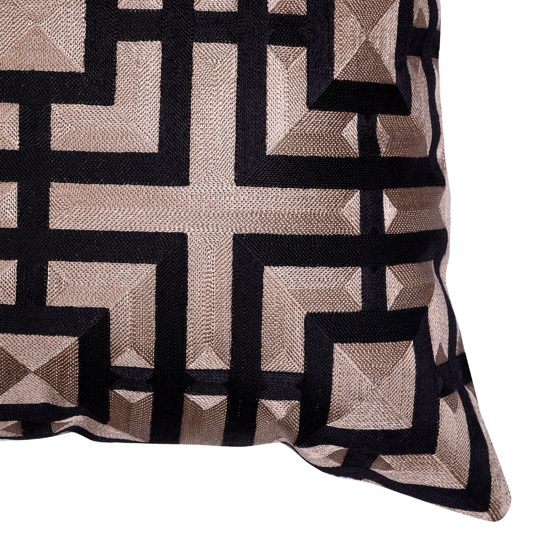 Brown Black Throw Pillow Covers - 20 x 20 inches - Decozen