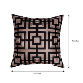 Brown Black Throw Pillow Covers - 20 x 20 inches - Decozen