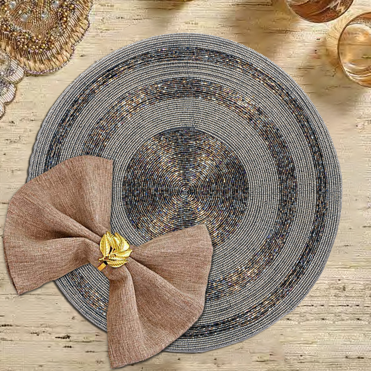 The Vaiga Beaded Placemats