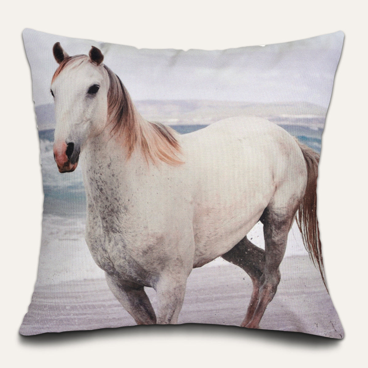 Horse Printed Design Throw Pillow Covers - Decozen