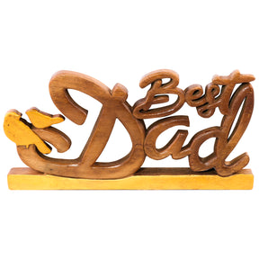 Best Dad Handmade Wooden Sculpture