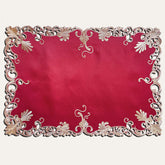 Burgundy Gold Table Placemats - Chantelle Collection - Decozen