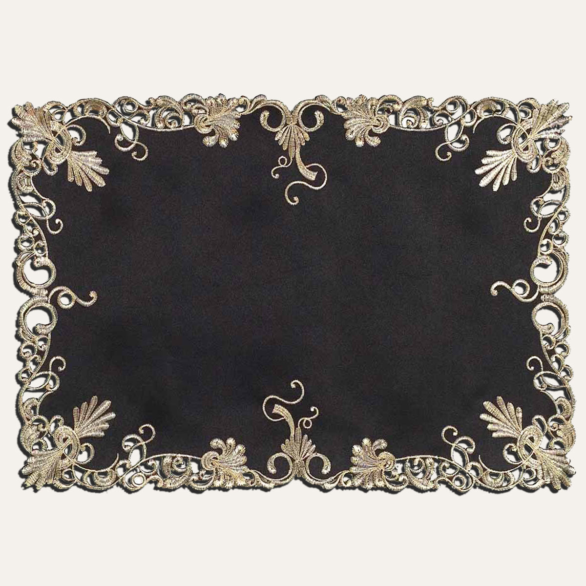 Black Gold Table Placemats - Chantelle Collection - Decozen
