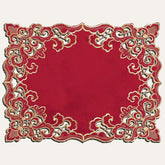 Burgundy Gold Table Placemats - Granada Collection - Decozen