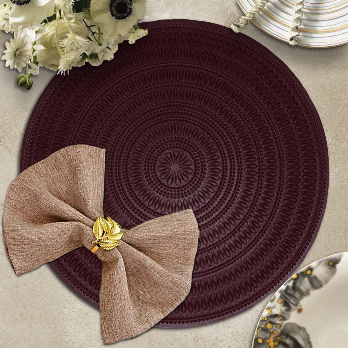 Round PVC Placemats - Set of 6 - Decozen