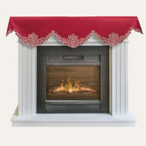 Burgundy Gold Mantel Scarf - Granada Collection - Decozen