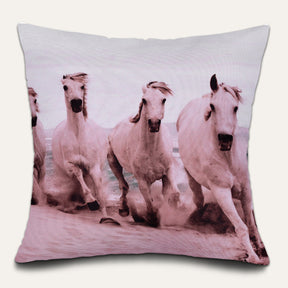 Horse Printed Design Throw Pillow Covers - Decozen