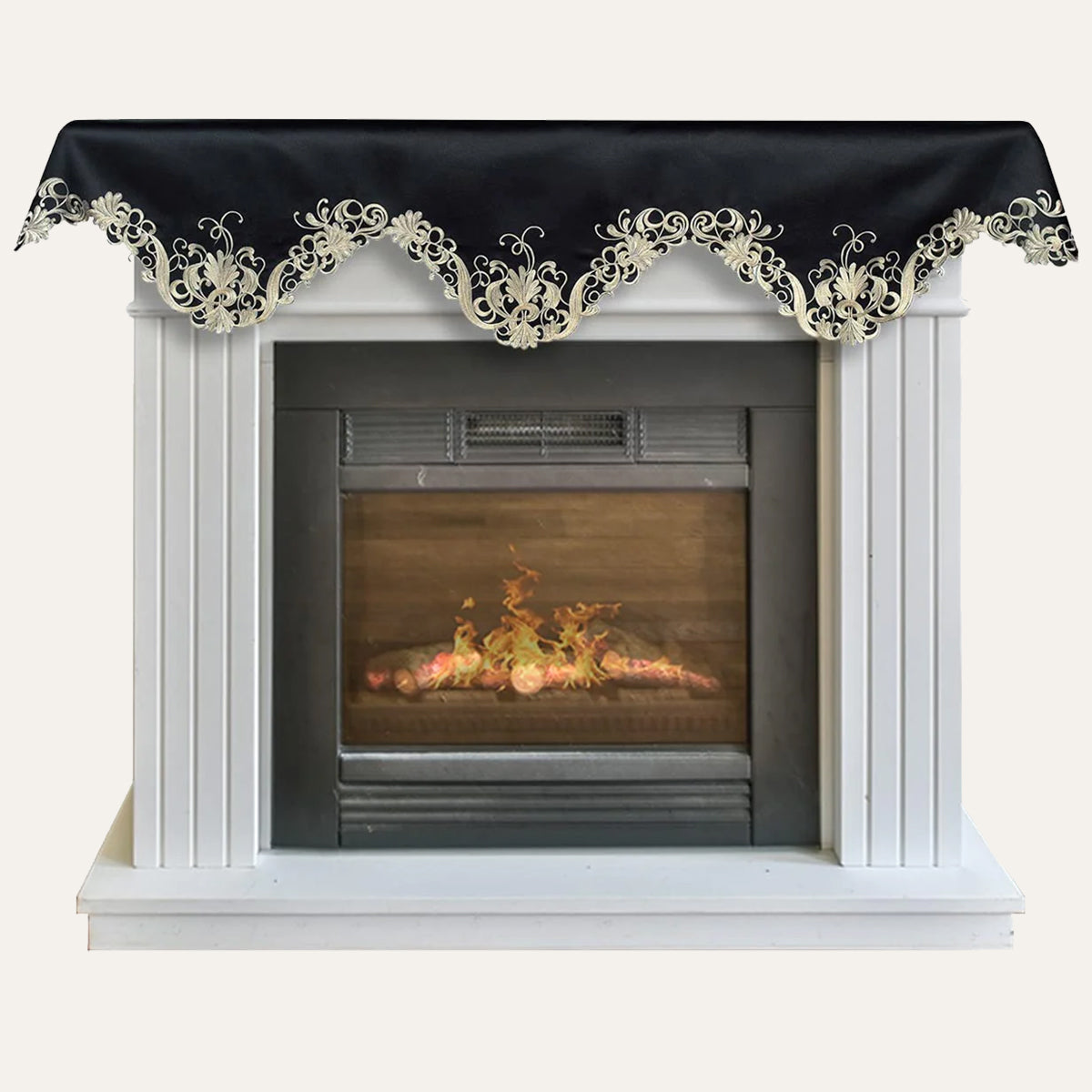 Black Gold Mantel Scarf - Chantelle Collection - Decozen