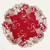 Burgundy Gold Table Doilies - Chantelle Collection - Decozen