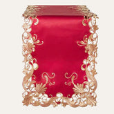 Burgundy Gold Table Runner - Chantelle Collection - Decozen