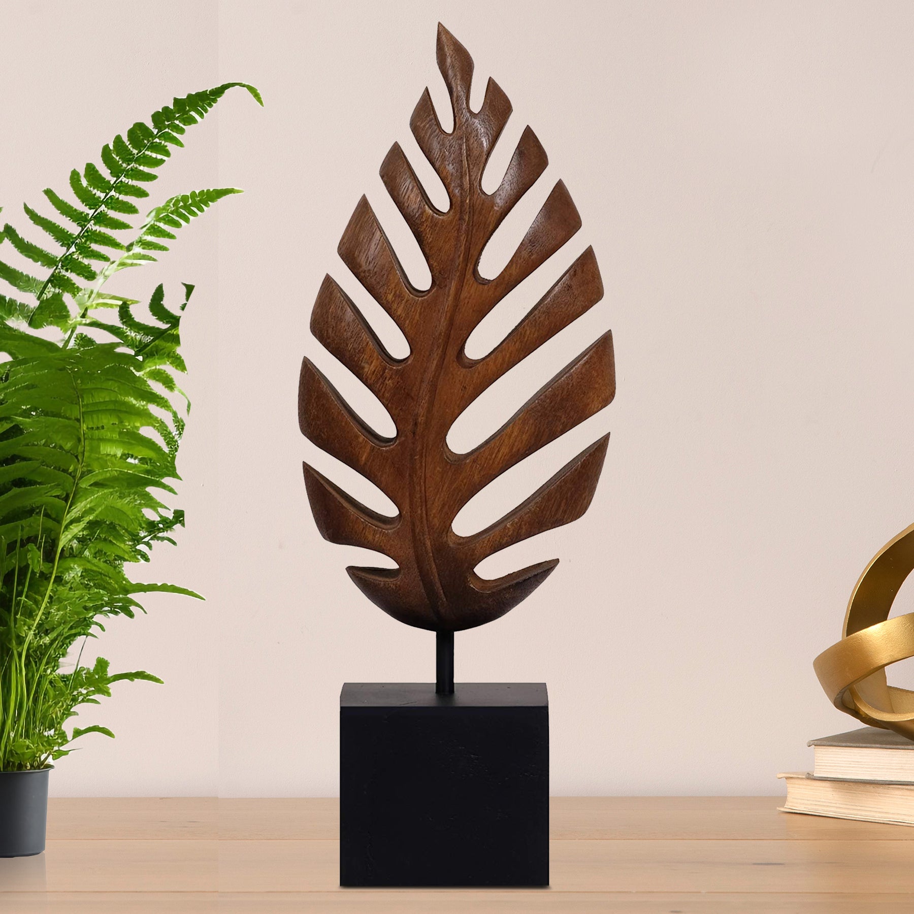 Leaf Handmade Wooden Sculpture