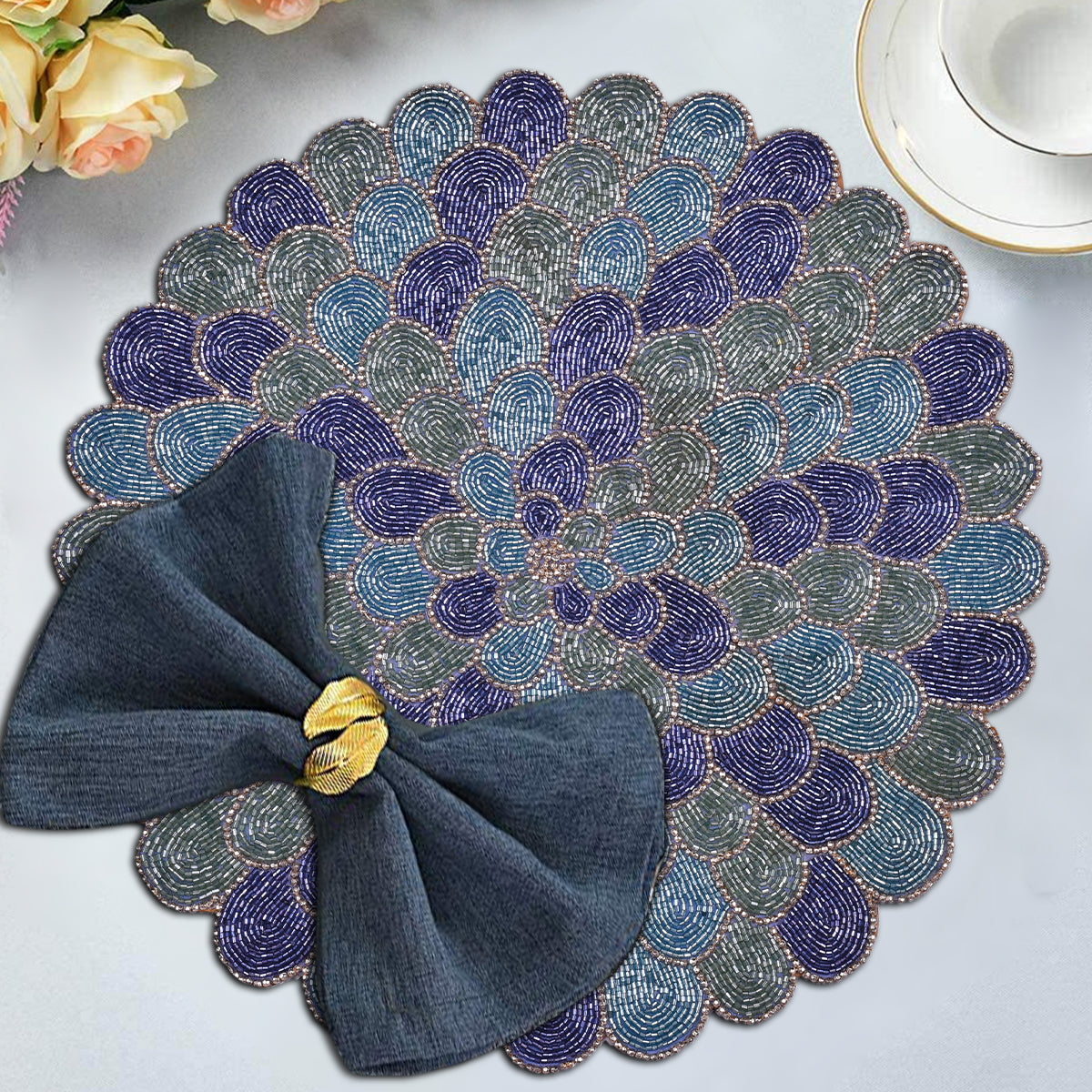 The Bryton Beaded Placemats - Set of 2