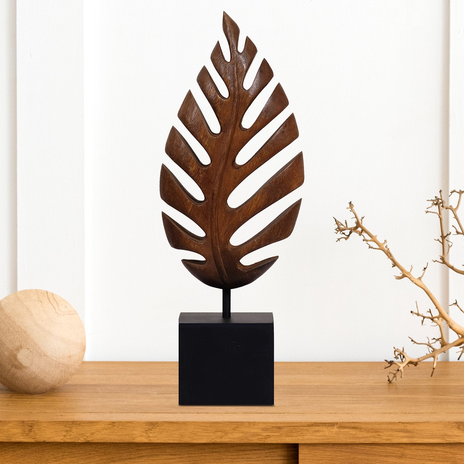 Leaf Handmade Wooden Sculpture