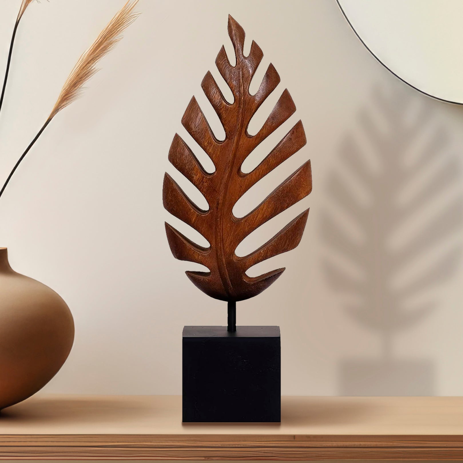 Leaf Handmade Wooden Sculpture