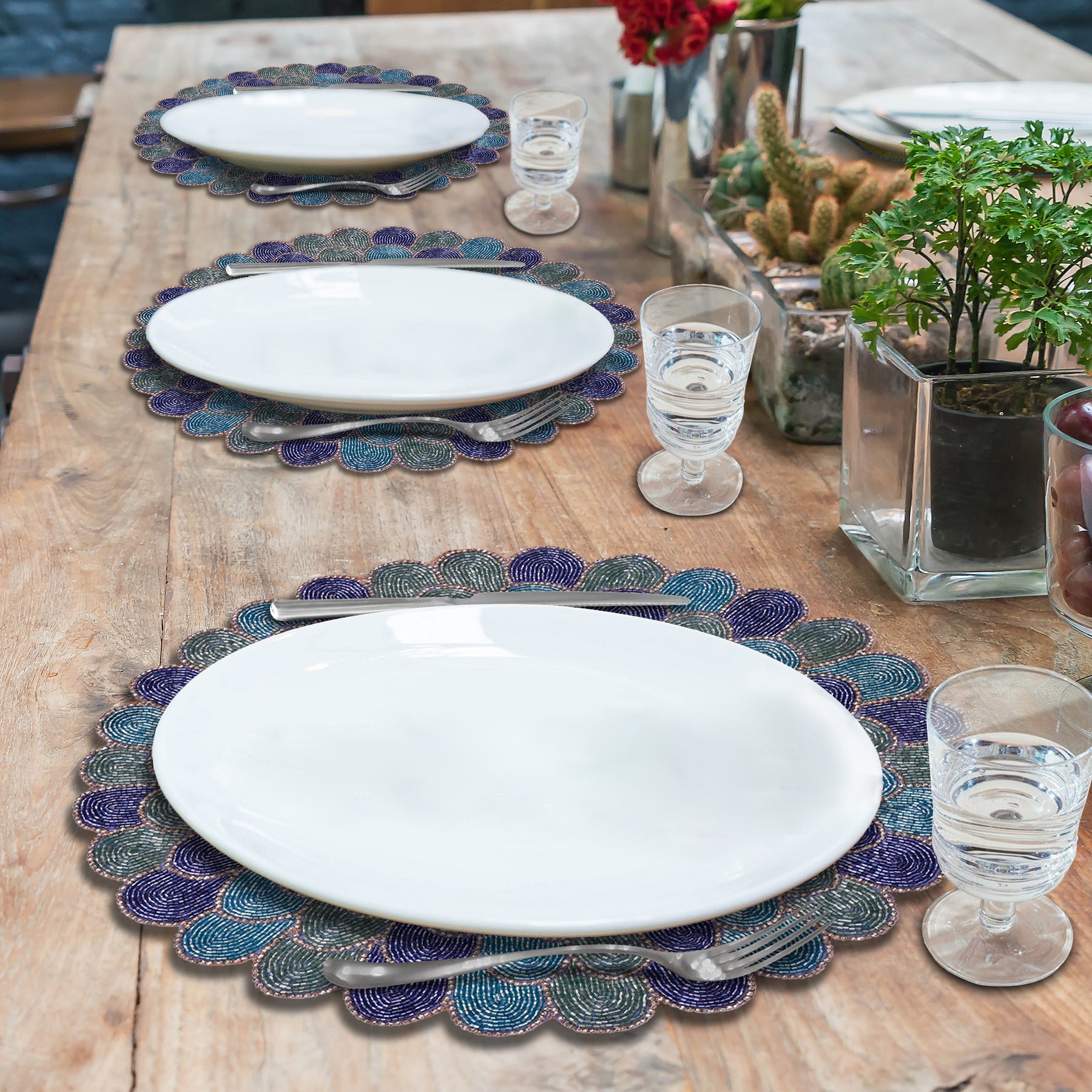 The Bryton Beaded Placemats - Set of 2