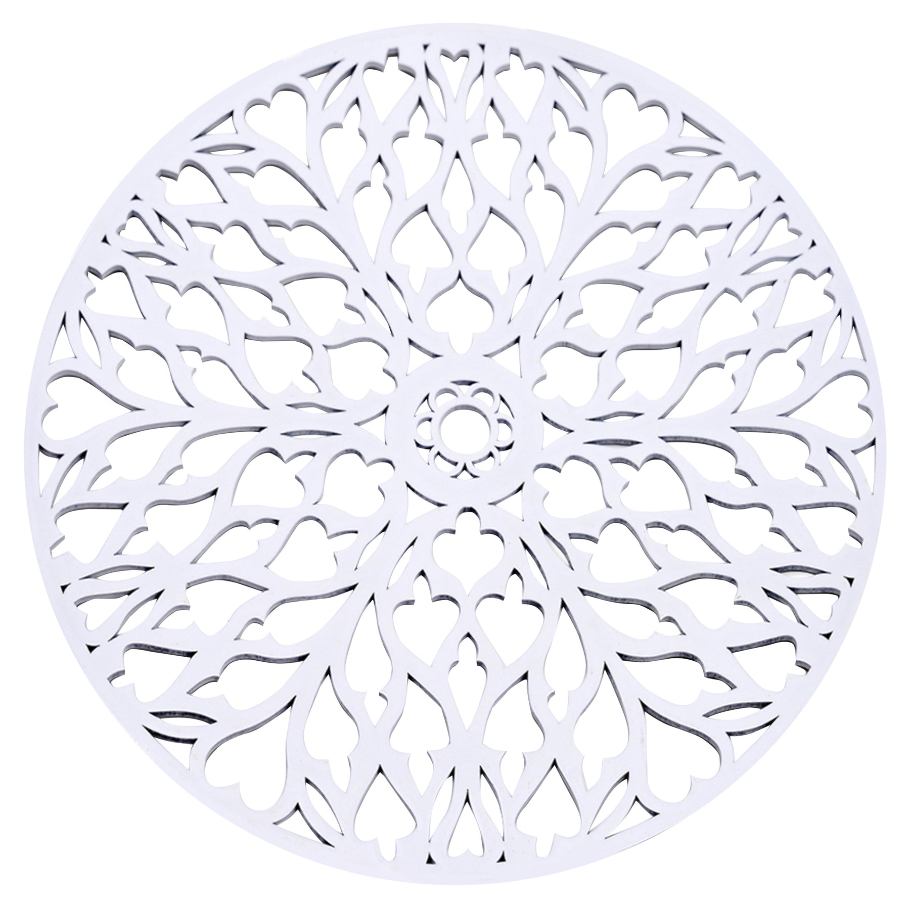 White Wooden Trivet Placemats for Dining Table