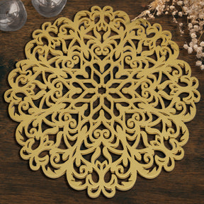 Gold Wooden Trivet Placemats for Dining Table