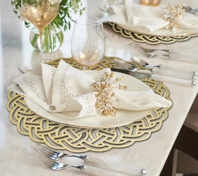 Gold Wooden Trivet Placemats for Dining Table