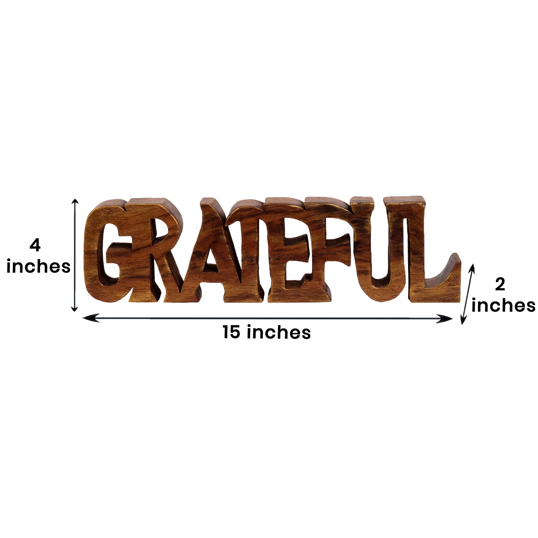 Grateful Wooden Handmade Sculpture