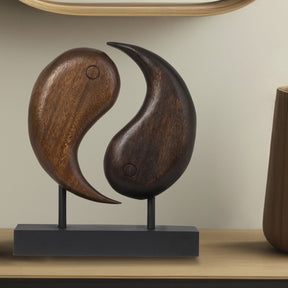 Yin Yang Handmade Wooden Sculpture