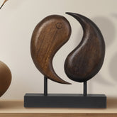 Yin Yang Handmade Wooden Sculpture