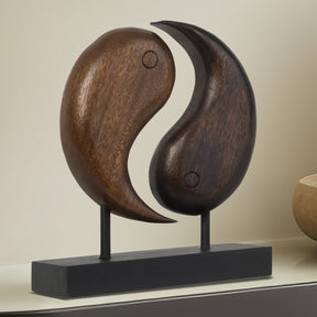 Yin Yang Handmade Wooden Sculpture