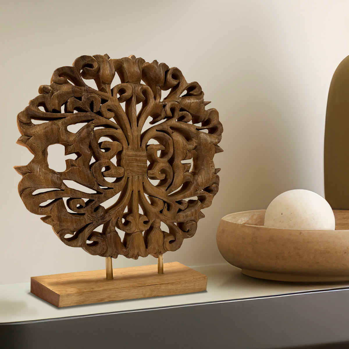 Afomia Tree of Life Wooden Sculpture - Medium