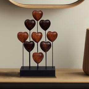 Hearts Handmade Wooden Sculpture