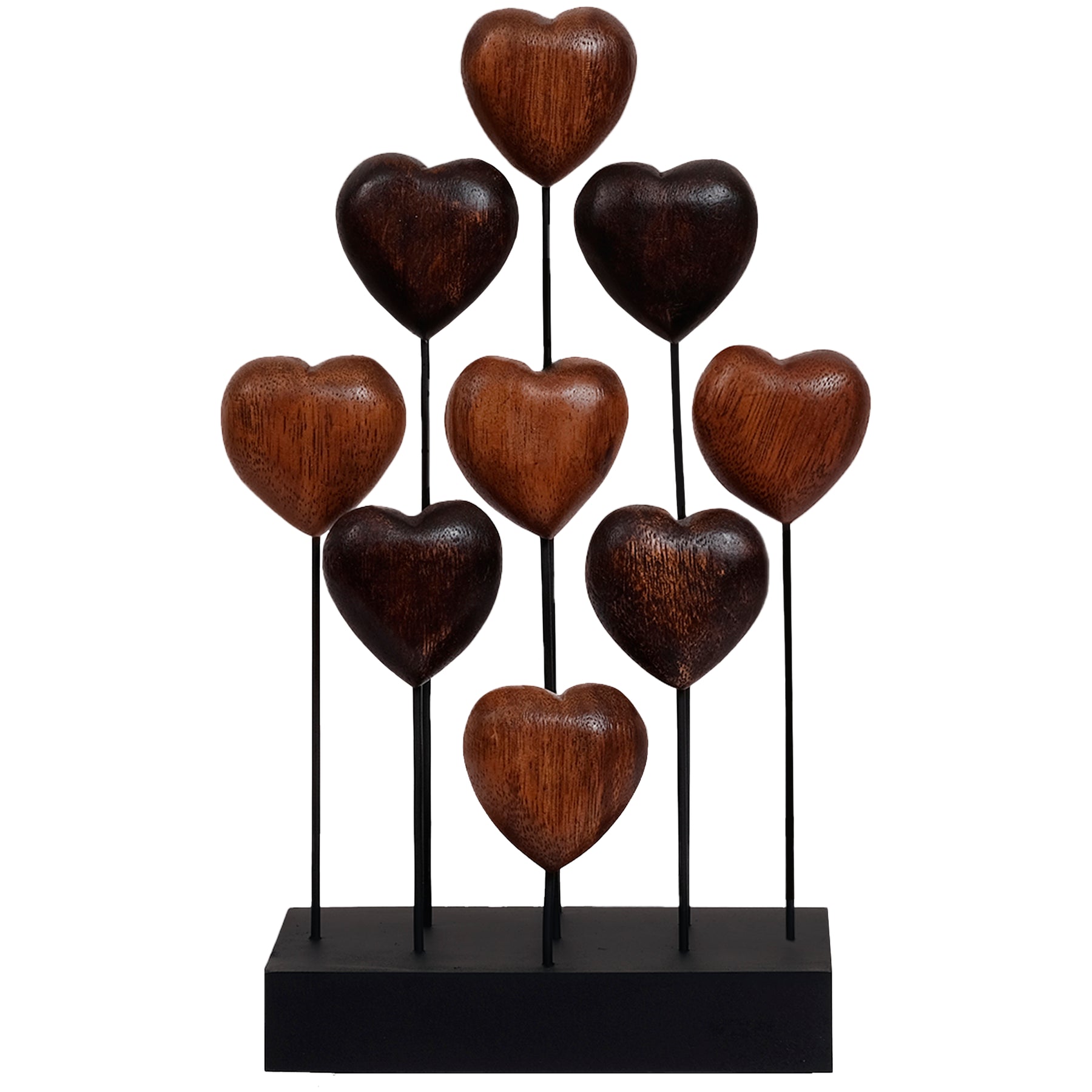 Hearts Handmade Wooden Sculpture