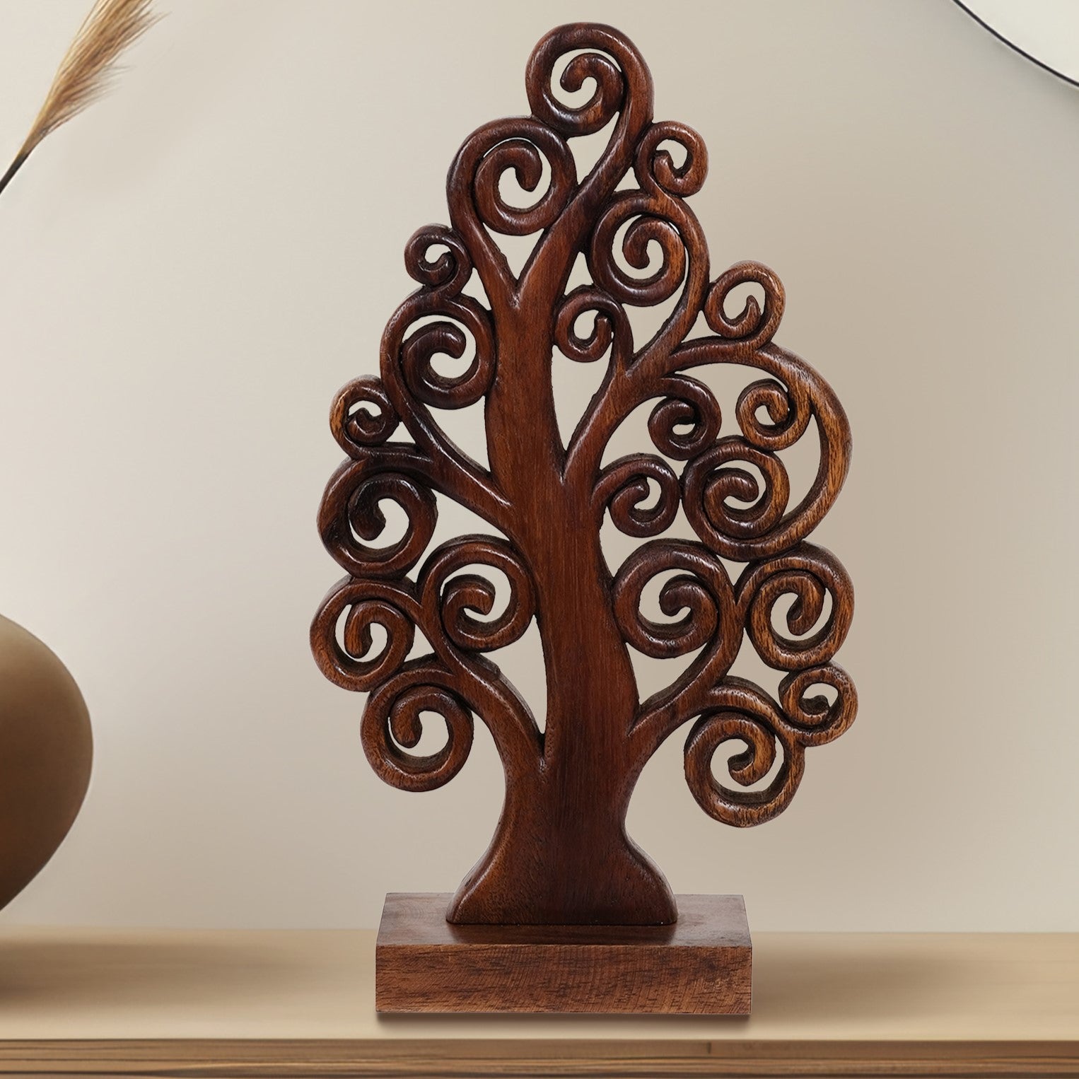 Mccaullie Tree of Life Wooden Sculpture - Medium