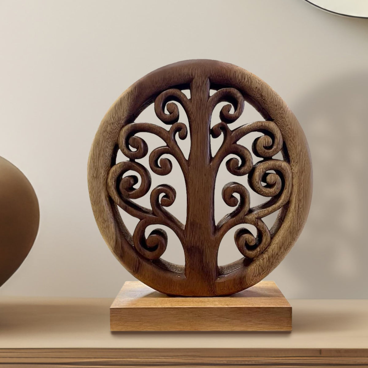 Maloy Tree of Life Wooden Sculpture - Medium