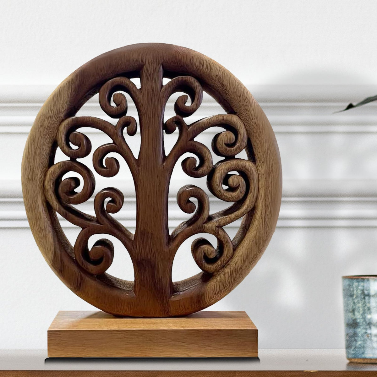 Maloy Tree of Life Wooden Sculpture - Medium