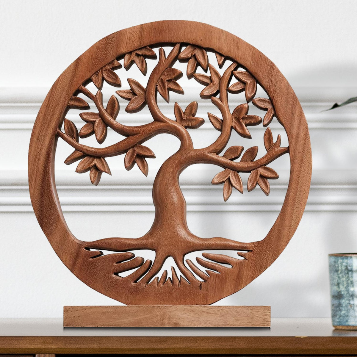 Libarid Tree of Life Wooden Sculpture - Large