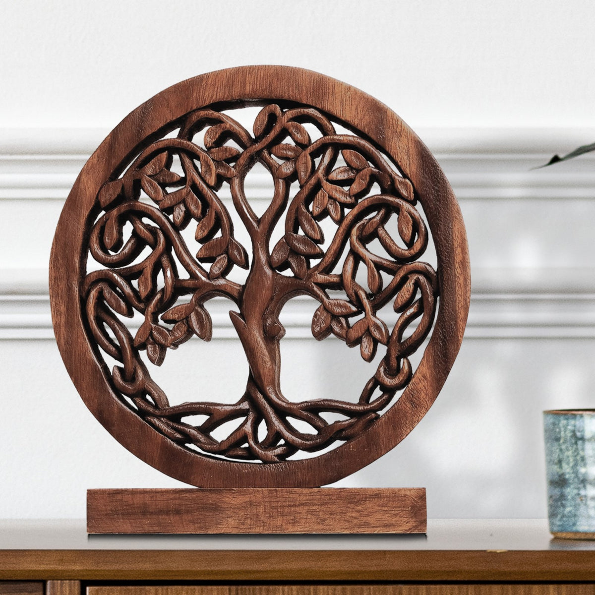 Travilah Tree of Life Wooden Sculpture - Medium