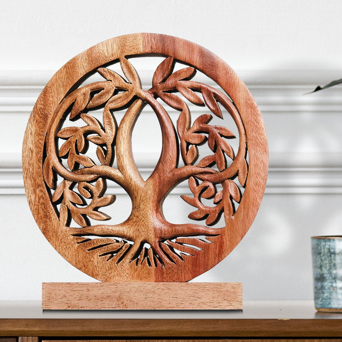 Tribune Tree of Life Wooden Sculpture - Medium