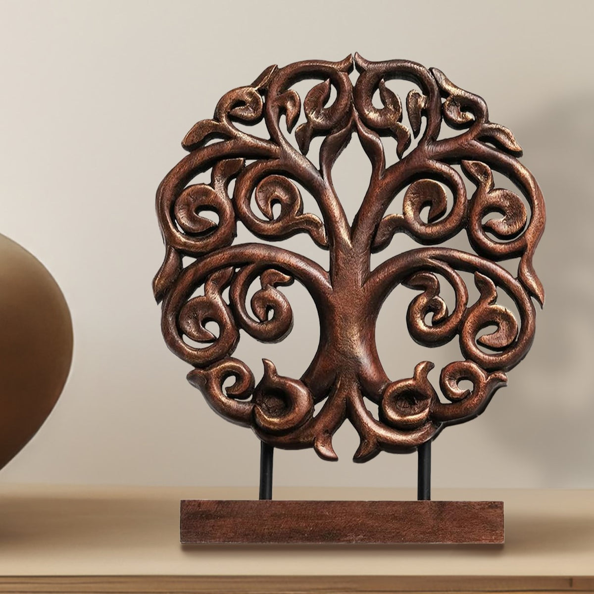 Berton Tree of Life Wooden Sculpture - Medium