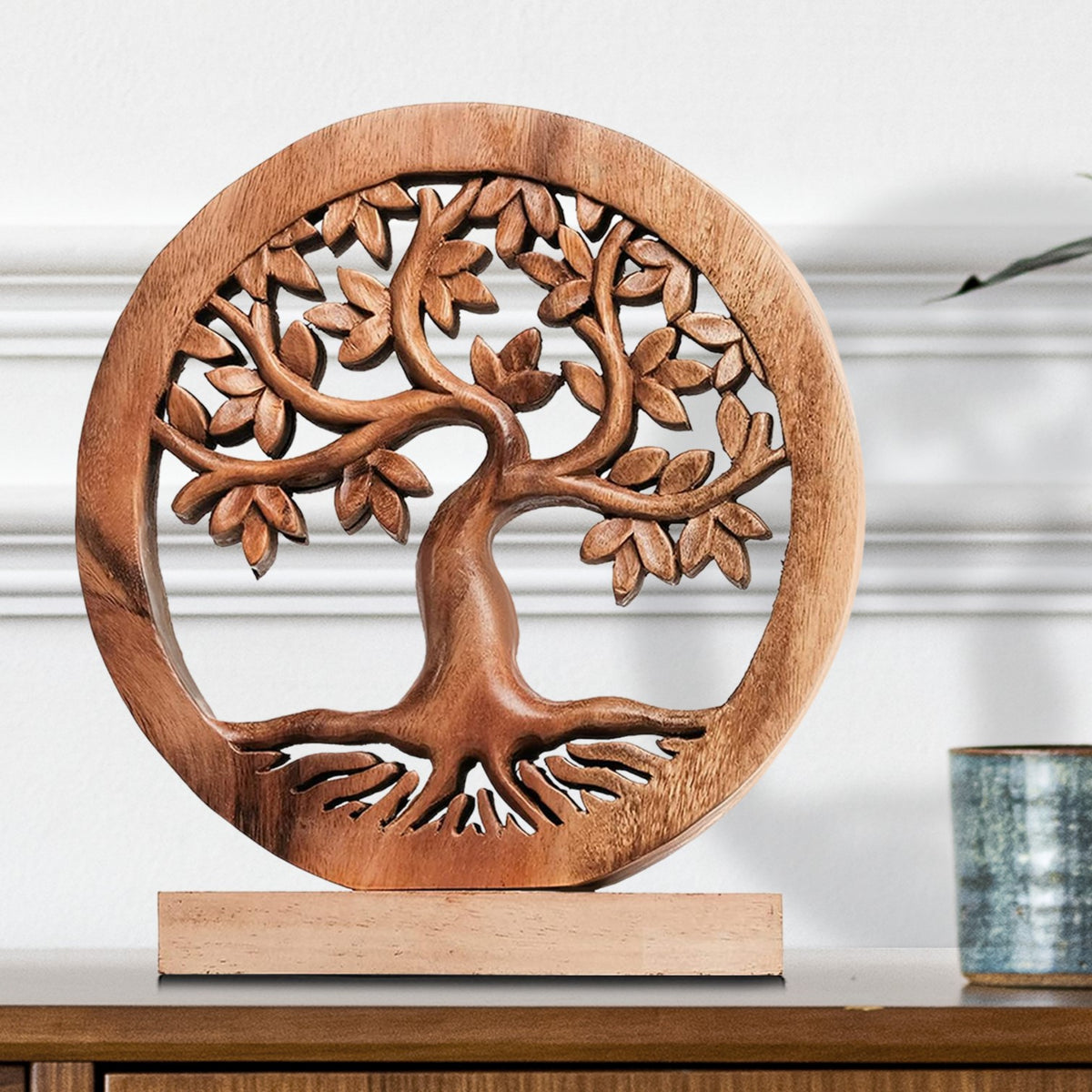 Libarid Tree of Life Wooden Sculpture - Medium