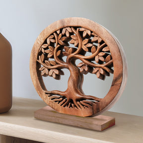 Libarid Tree of Life Wooden Sculpture - Medium