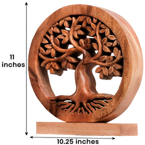 Libarid Tree of Life Wooden Sculpture - Medium