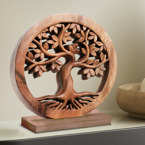 Libarid Tree of Life Wooden Sculpture - Medium