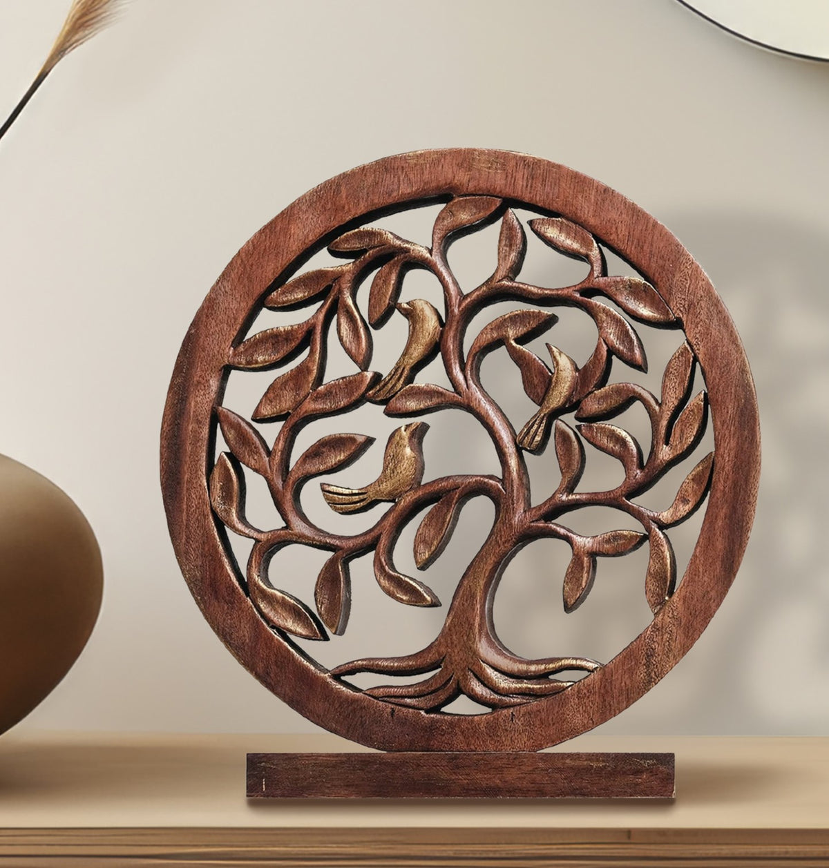 Trevose Tree of Life Wooden Sculpture - Large