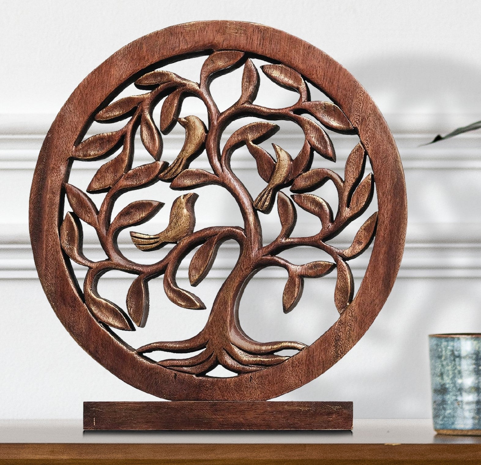 Trevose Tree of Life Wooden Sculpture - Large