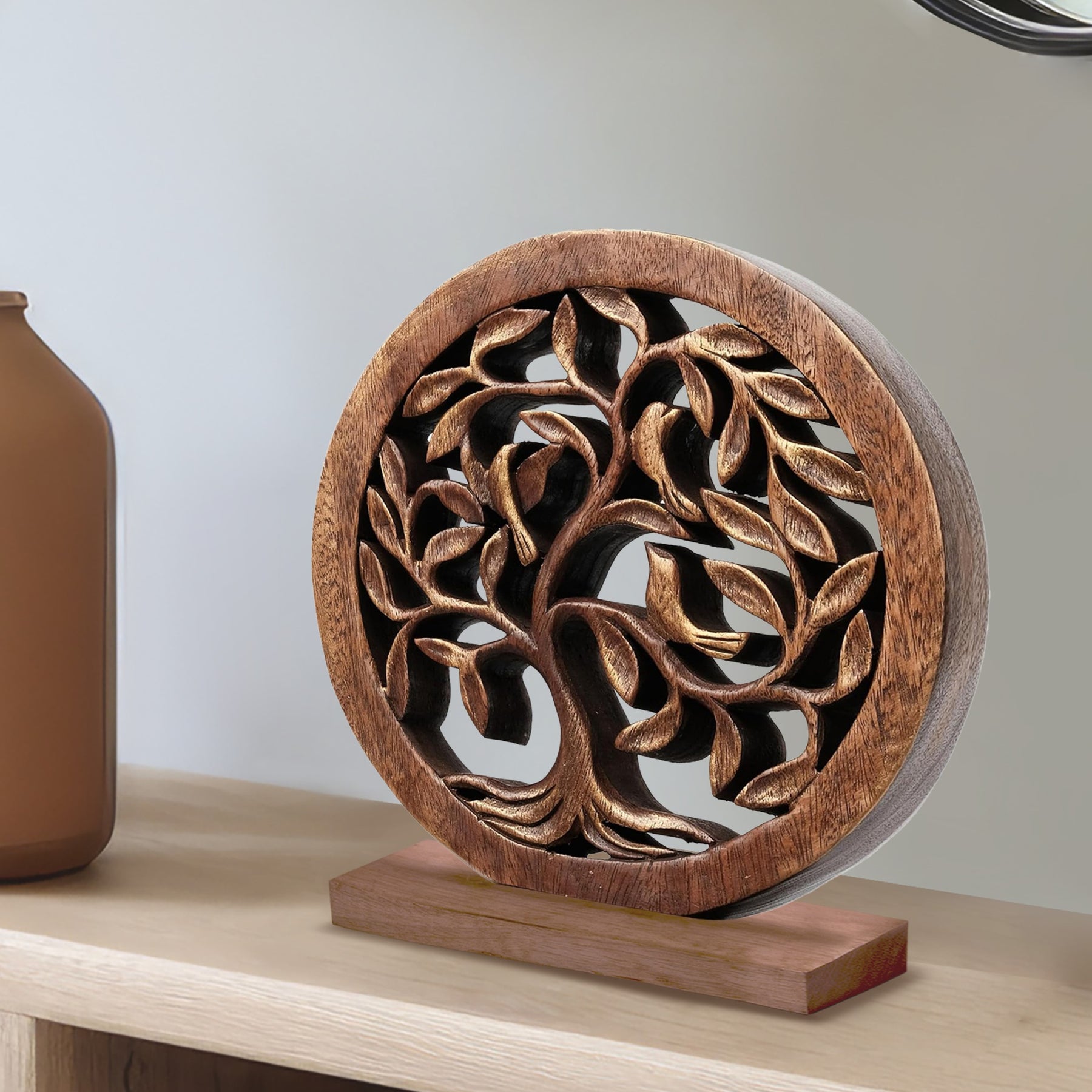 Trevose Tree of Life Wooden Sculpture - Large