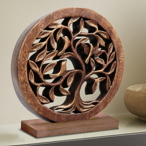 Trevose Tree of Life Wooden Sculpture - Large