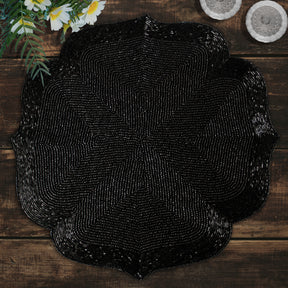 The Amaryllis Beaded Placemats - Set of 2