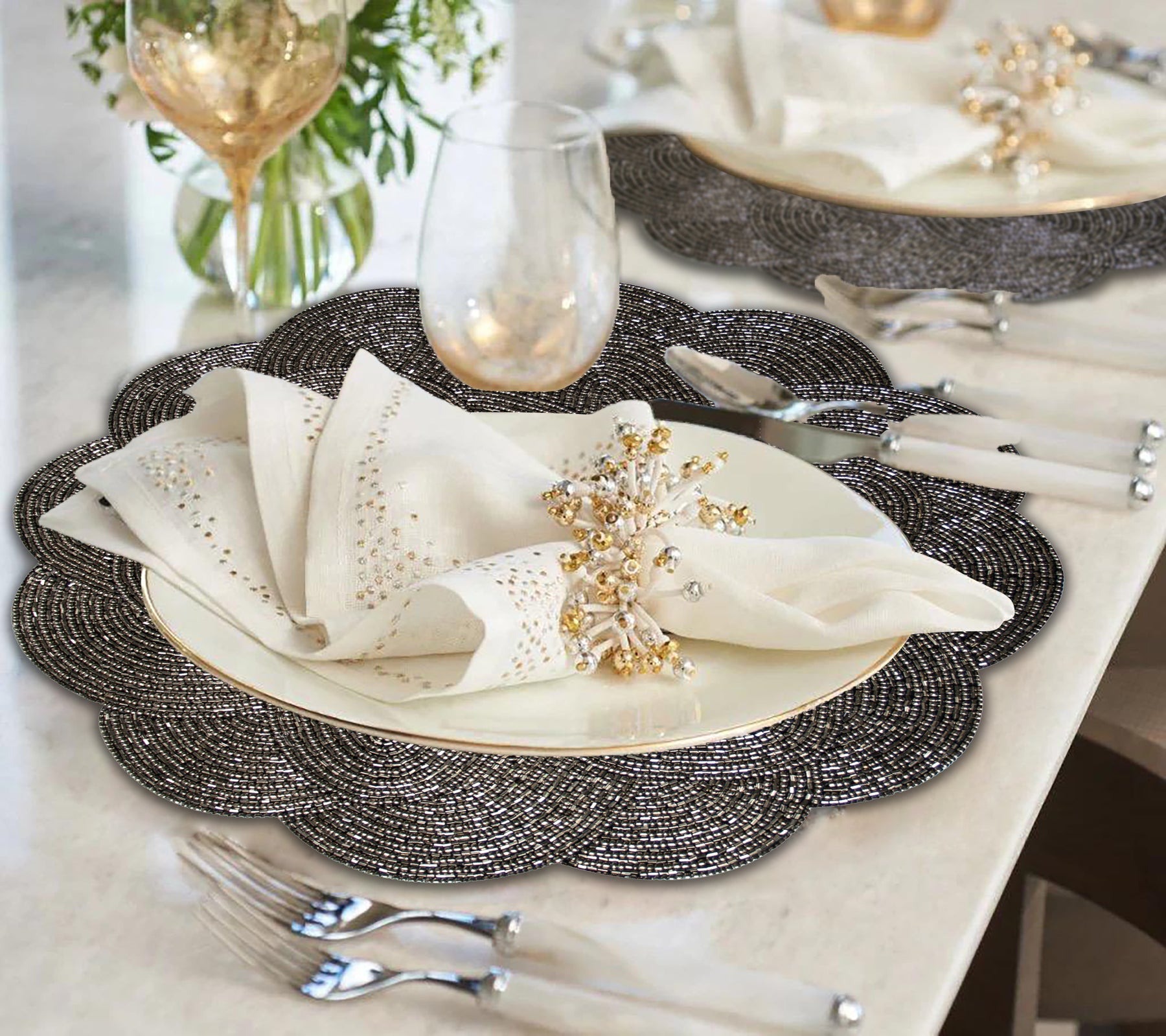 The Junius Beaded Placemats