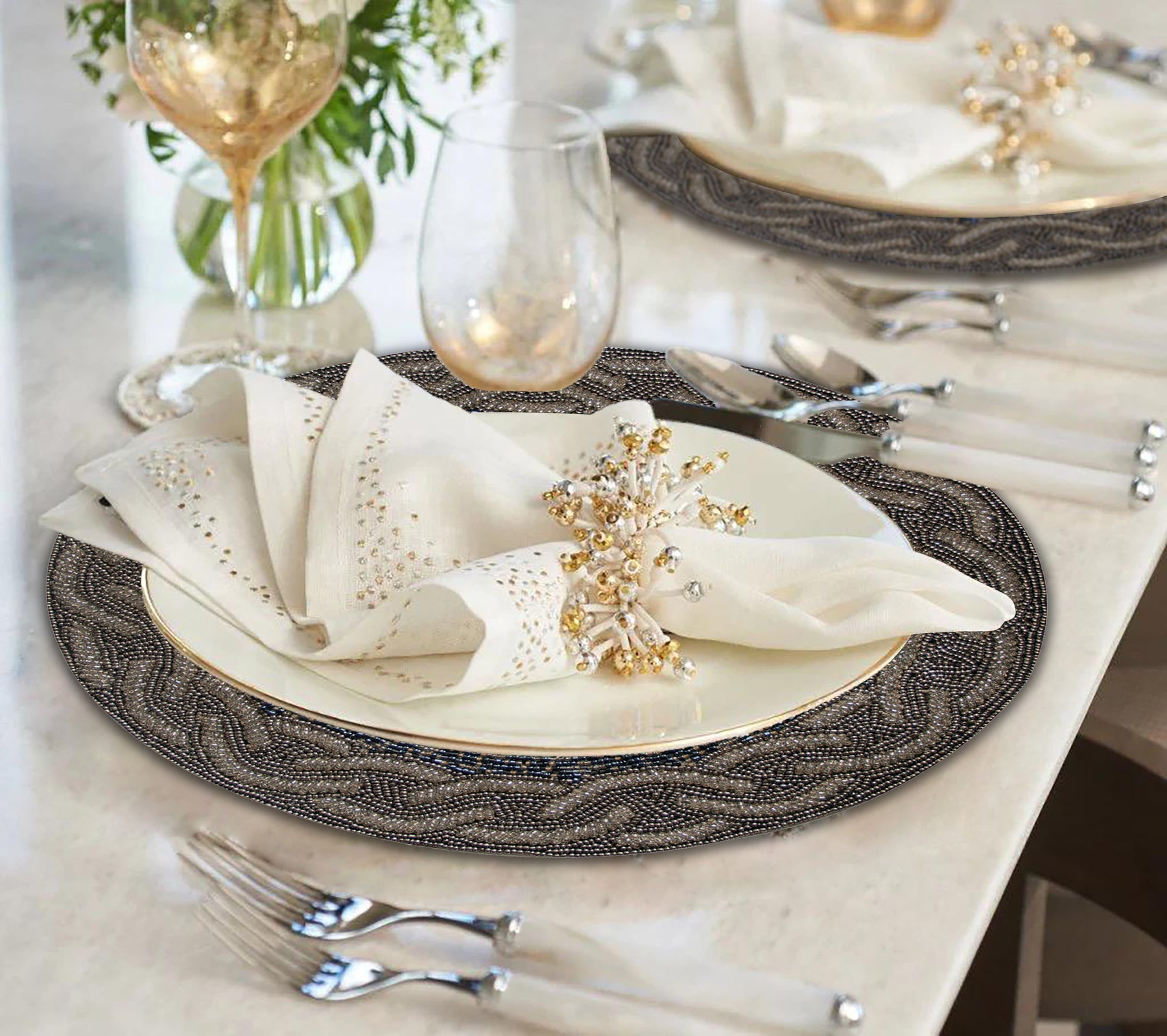 The Alvah Beaded Placemats