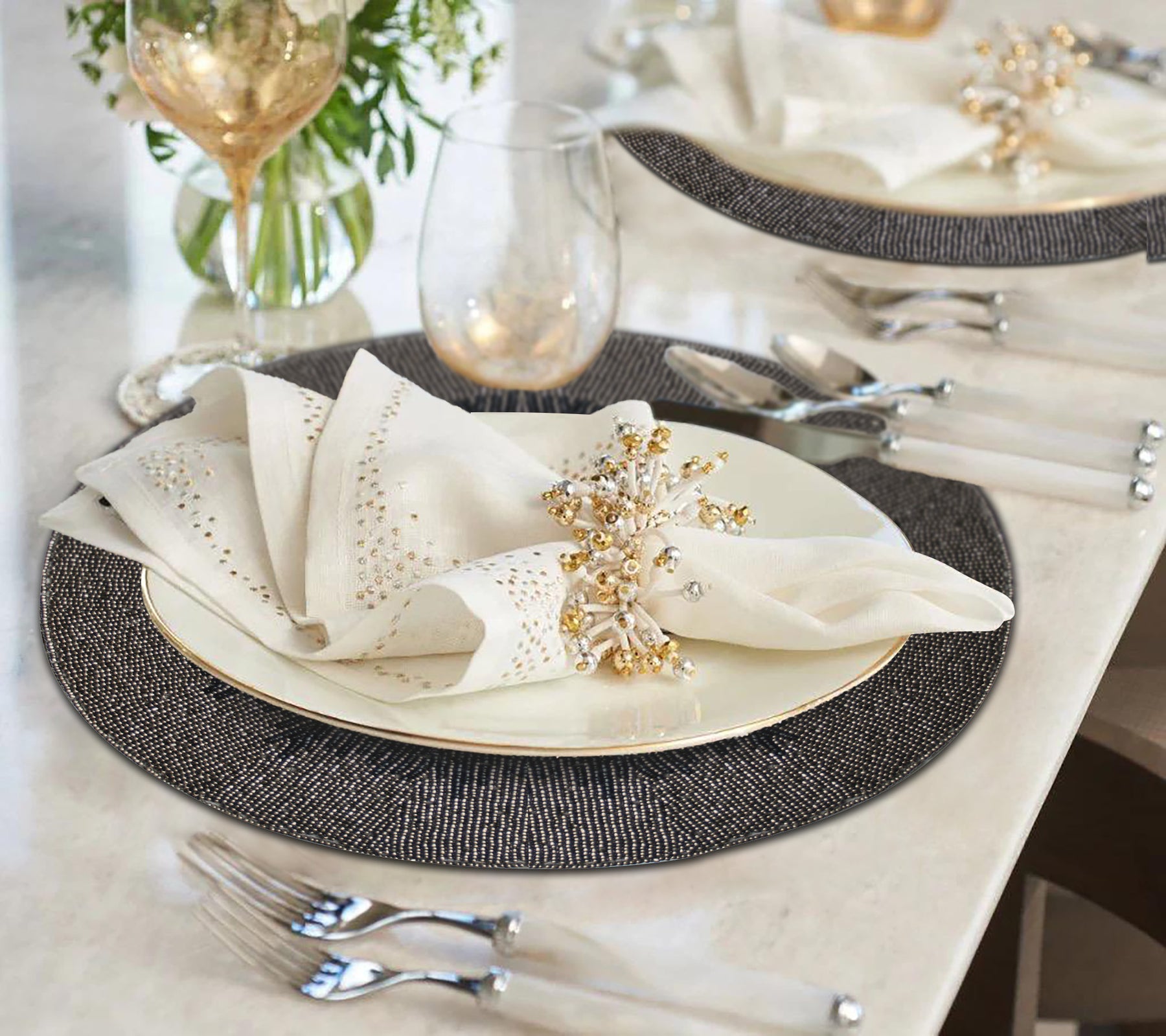 The Arminta Beaded Placemats