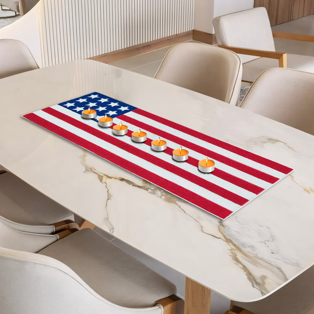 USA Flag Beaded Table Runner