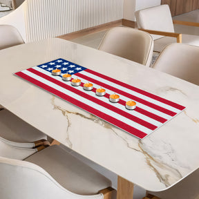 USA Flag Beaded Table Runner